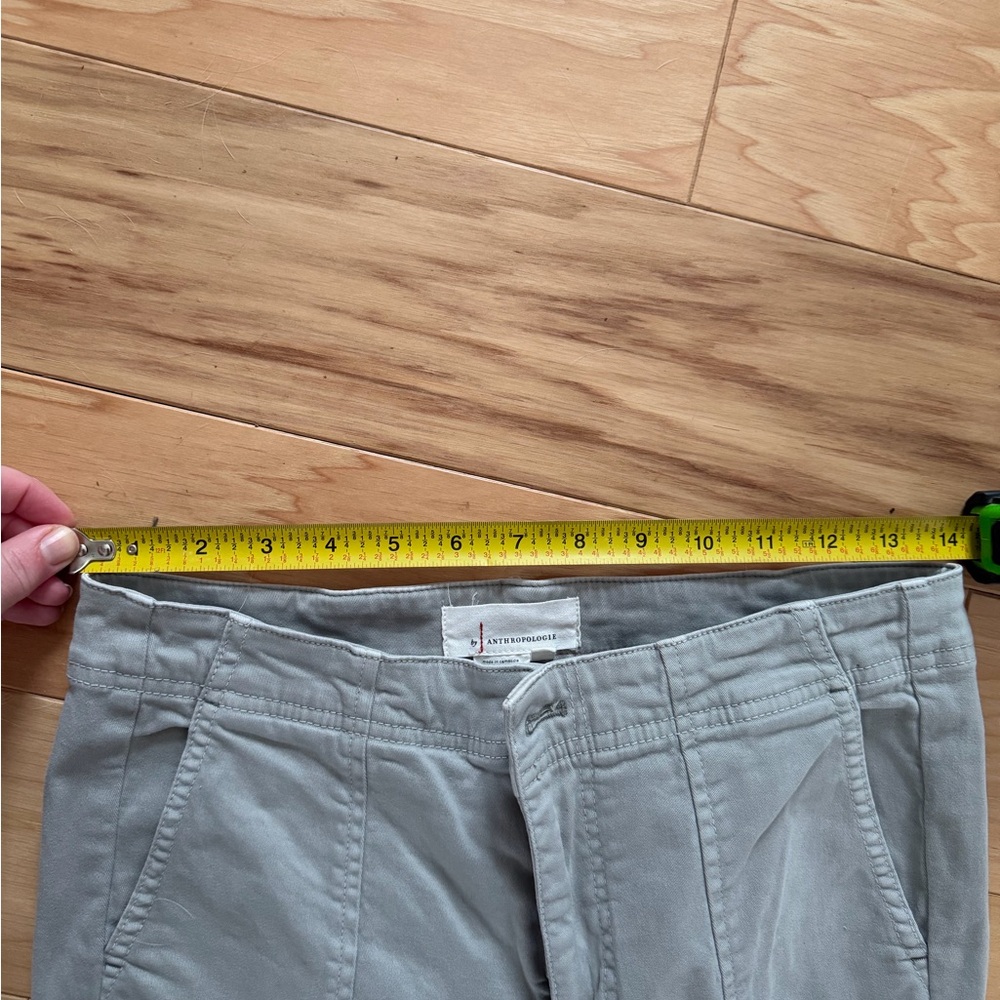 Anthropologie Gray Utility Moto Zipper Ankle Fitted Leg Pants 27 - Picture 5 of 9